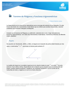 Teorema de Pitágoras y Funciones trigonométricas