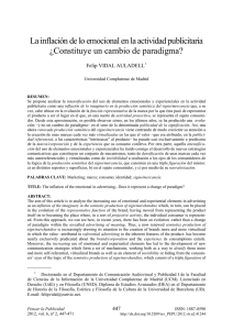 La inflación de lo emocional en la actividad publicitaria