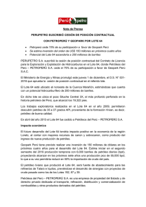 perupetro suscribió cesión de posición contractual con petroperú y