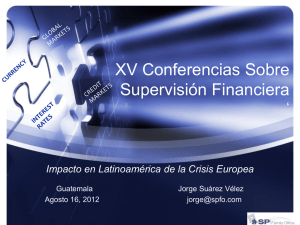 XV Conferencias Sobre Supervisión Financiera