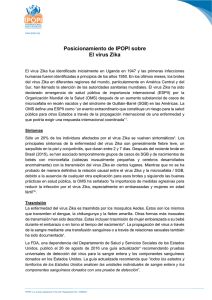 Posicionamiento de IPOPI sobre El virus Zika