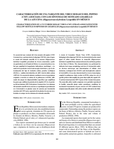 CARACTERIZACIÓN DE UNA VARIANTE DEL VIRUS MOSAICO