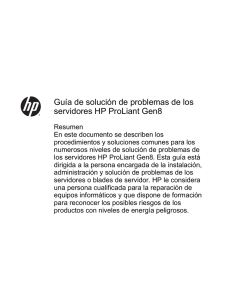 Guía de solución de problemas de los servidores HP ProLiant Gen8