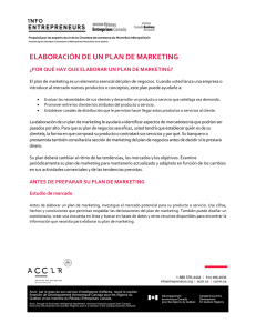 ELABORACIÓN DE UN PLAN DE MARKETING