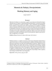 Memoria de Trabajo y Envejecimiento