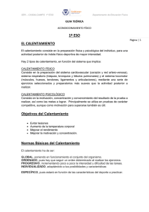 1º eso el calentamiento - EDUCACIÓN FÍSICA SEK