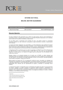 informe sectorial bolivia: sector oleaginoso
