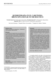 quimioterapia en el carcinoma broncopulmonar no microcitico