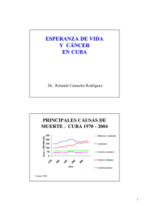 Cáncer en Cuba. Reservas y oportunidades en los adultos mayores.