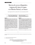 Barreras de acceso al diagnóstico temprano del cáncer de mama en