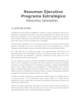 Resumen Ejecutivo Programa Estratégico Alimentos Saludables