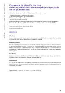 Prevalencia de infecci&oacute;n por virus de la inmunodeficiencia humana