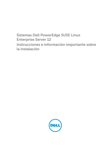 Sistemas Dell PowerEdge SUSE Linux Enterprise Server 12
