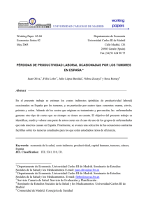 PÉRDIDAS DE PRODUCTIVIDAD LABORAL