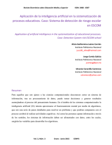 Aplicación de la inteligencia artificial en la sistematización de