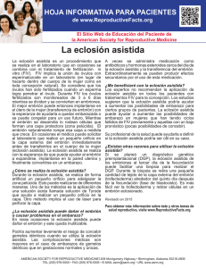 La eclosi&oacute;n asistida - ReproductiveFacts.org