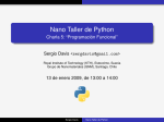 Nano Taller de Python - Charla 5: ``Programación Funcional``