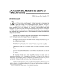 APLICACION DEL METODO DE GRUPO EN TRABAJO SOCIAL _
