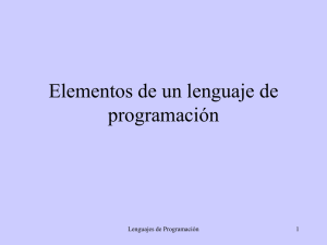 Elementos de un lenguaje de programación