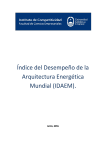 Índice del Desempeño de la Arquitectura Energética Mundial (IDAEM).