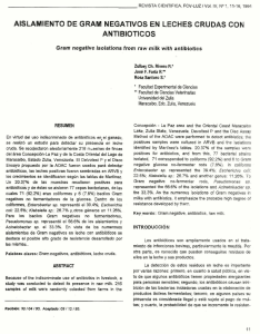 AISLAMIENTO DE GRAM NEGATIVOS EN LECHES CRUDAS CON