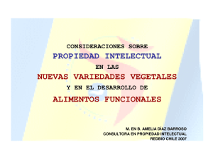 PROPIEDAD INTELECTUAL NUEVAS VARIEDADES VEGETALES