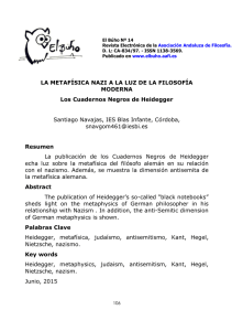 La metafísica nazi a la luz de la filosofía moderna