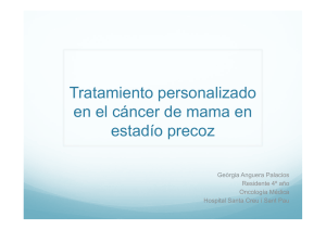 Tratamiento personalizado en el cáncer de mama en estadío precoz
