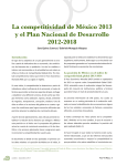 La competitividad de méxico 2013 y el Plan nacional de
