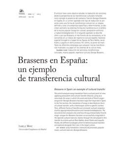 Brassens en España - TRANS: revista de traductología