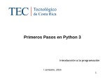Primeros pasos en Python - Instituto Tecnológico de Costa Rica