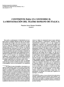 continente para un contenido ii: la restauración del teatro romano de
