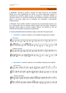 TRRAANNSSPPOORRTTEE - Conservatorio Profesional de Música