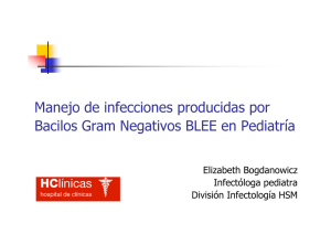 Infección por bacterias productoras de BLEE. Dra. Elizabeth