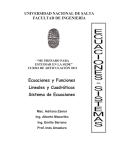 Ecuaciones y Funciones - Universidad Nacional de Salta
