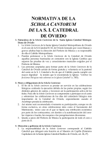 normativa de la schola cantorum de la si catedral de oviedo