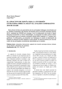 El atractivo de España para la inversión extranjera