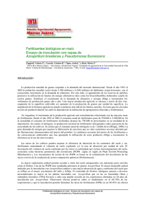 Fertilizantes biológicos en maíz Ensayo de