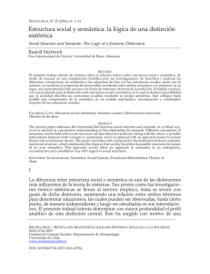 Estructura social y semántica: la lógica de una distinción sistémica