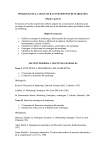 programa de la asignatura fundamentos de mrketing - EHU-OCW