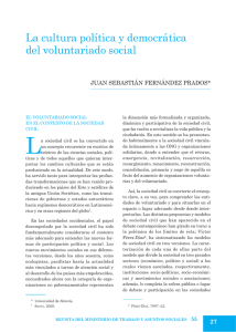 La cultura política y democrática del voluntariado social
