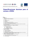 Especificaciones técnicas para el acceso a HERA