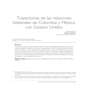 Trayectorias de las relaciones bilaterales de Colombia y México con
