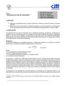 “Parámetros de Línea de Transmisión”.