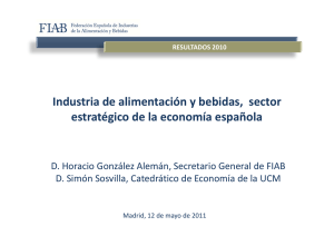 Industria de alimentaci&oacute;n y bebidas, sector estrat&eacute;gico de la