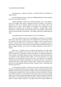 LA SALUD ESTÁ EN EL INTESTINO