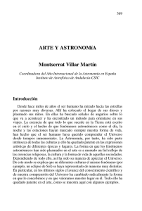 ARTE Y ASTRONOMíA Montserrat Villar Martín