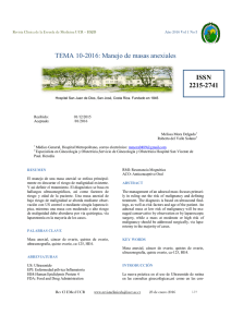 TEMA 10-2016: Manejo de masas anexiales ISSN 2215-2741