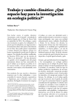 Trabajo y cambio climático - Revista Ecología Política