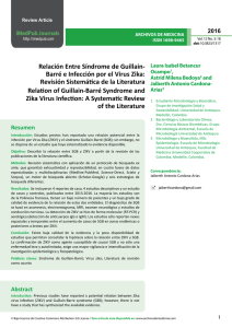 Relación Entre Síndrome de Guillain-Barré e Infección por el Virus